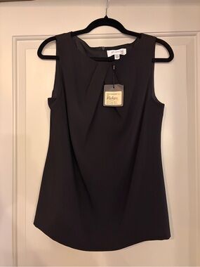 St. John Collection Sleeveless Draped Silk Blend Blouse NWT Size S